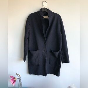 Zara Wool Navy Blue Coat